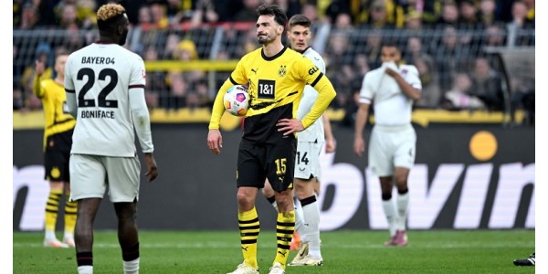 O Borussia Dortmund não conseguiu quebrar a sequência de vitórias do Bayer 04 Leverkusen no final O Borussia Dortmund não conseguiu quebrar a sequência de vitórias do Bayer 04 Leverkusen no final